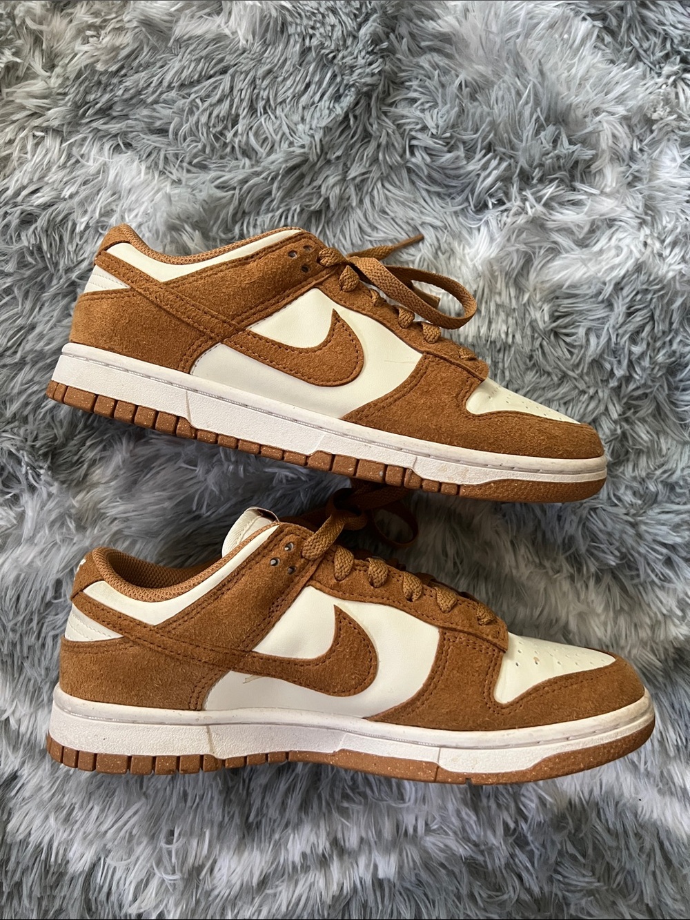 Nike Suede Brown and Cream Low-Top Sneakers - Picture 5 of 8